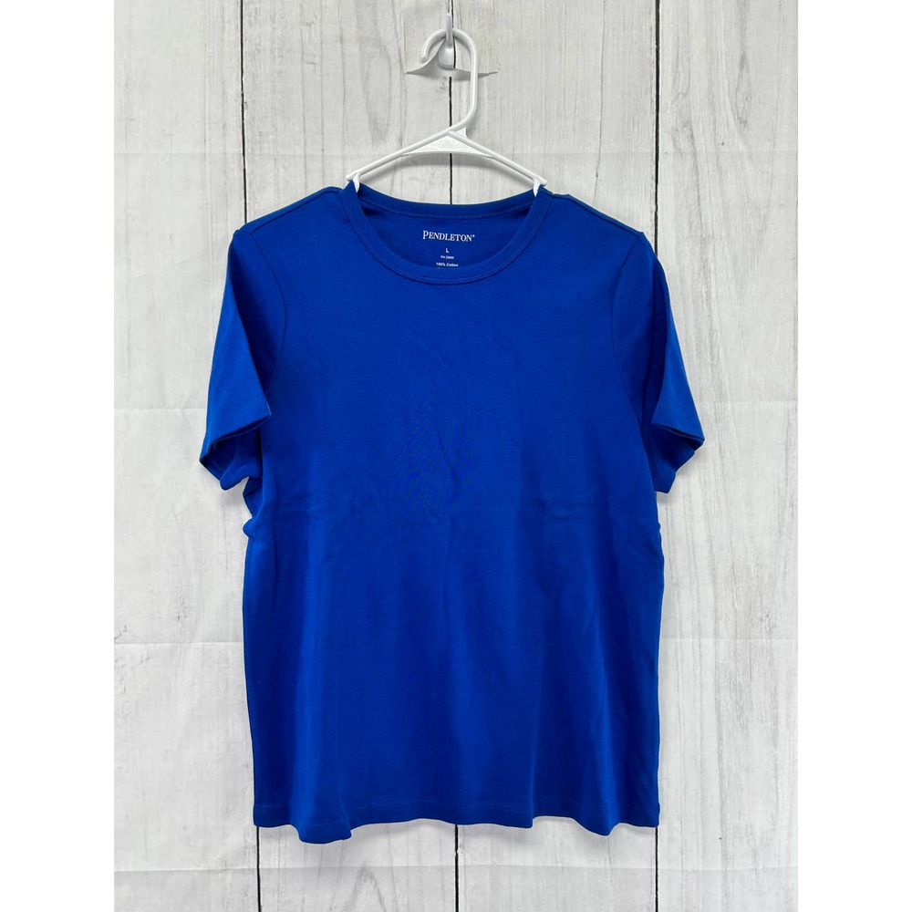 Pendleton Ribbed Jersey Knit Crewneck Derby Days Short Sleeve Top NWT